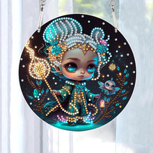 Load image into Gallery viewer, Acrylic Dragon and Witch Single-Sided 5D DIY Diamond Painting Hanging Pendant
