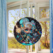 Load image into Gallery viewer, Acrylic Dragon and Witch Single-Sided 5D DIY Diamond Painting Hanging Pendant
