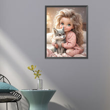 Load image into Gallery viewer, Diamond Painting - Full Round - sweet cool girl (40*50CM)
