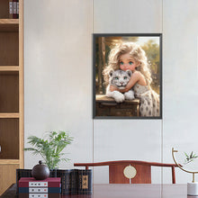 Load image into Gallery viewer, Diamond Painting - Full Round - sweet cool girl (40*50CM)
