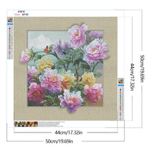 Load image into Gallery viewer, Diamond Painting - Full Round - Blooming peonies and butterflies (50*50CM)
