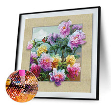 Load image into Gallery viewer, Diamond Painting - Full Round - Blooming peonies and butterflies (50*50CM)
