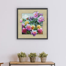 Load image into Gallery viewer, Diamond Painting - Full Round - Blooming peonies and butterflies (50*50CM)
