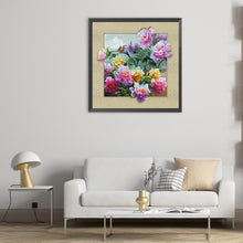 Load image into Gallery viewer, Diamond Painting - Full Round - Blooming peonies and butterflies (50*50CM)
