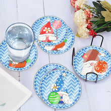 Load image into Gallery viewer, 6 Pcs Easter Egg Washable Special Shape Diamond Painting Coaster Kit with Holder Waterproof Coaster
