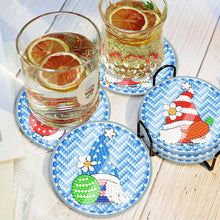 Load image into Gallery viewer, 6 Pcs Easter Egg Washable Special Shape Diamond Painting Coaster Kit with Holder Waterproof Coaster
