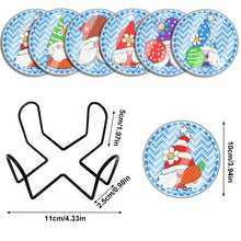 Load image into Gallery viewer, 6 Pcs Easter Egg Washable Special Shape Diamond Painting Coaster Kit with Holder Waterproof Coaster
