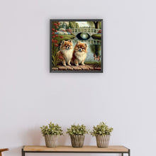 Load image into Gallery viewer, Diamond Painting - Full Round - puppy in the park (30*30CM)
