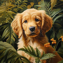 Load image into Gallery viewer, Diamond Painting - Full Round - golden retriever puppy (30*30CM)
