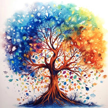 Load image into Gallery viewer, Diamond Painting - Full Round - colorful tree (30*30CM)
