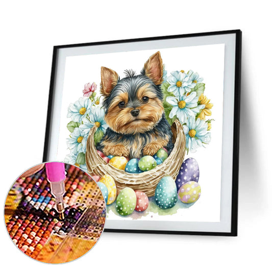 Diamond Painting - Full Round - easter puppy (30*30CM)