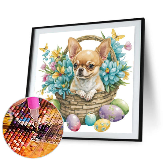 Diamond Painting - Full Round - easter puppy (30*30CM)