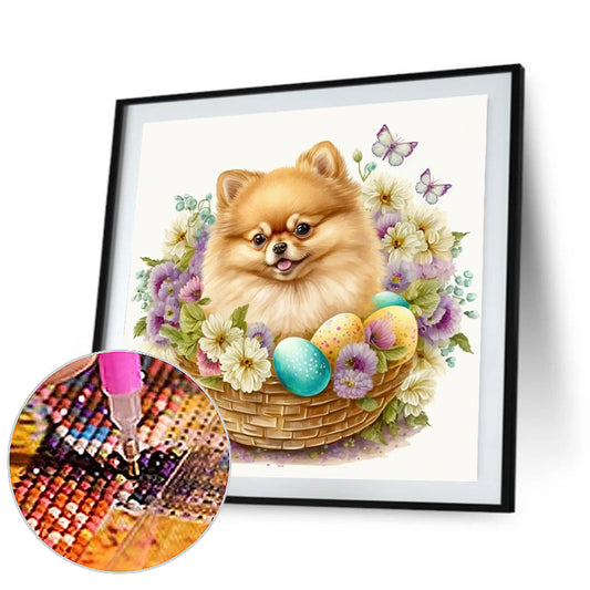 Diamond Painting - Full Round - easter puppy (30*30CM)
