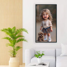 Load image into Gallery viewer, Diamond Painting - Full Round - little girl with puppy (40*70CM)
