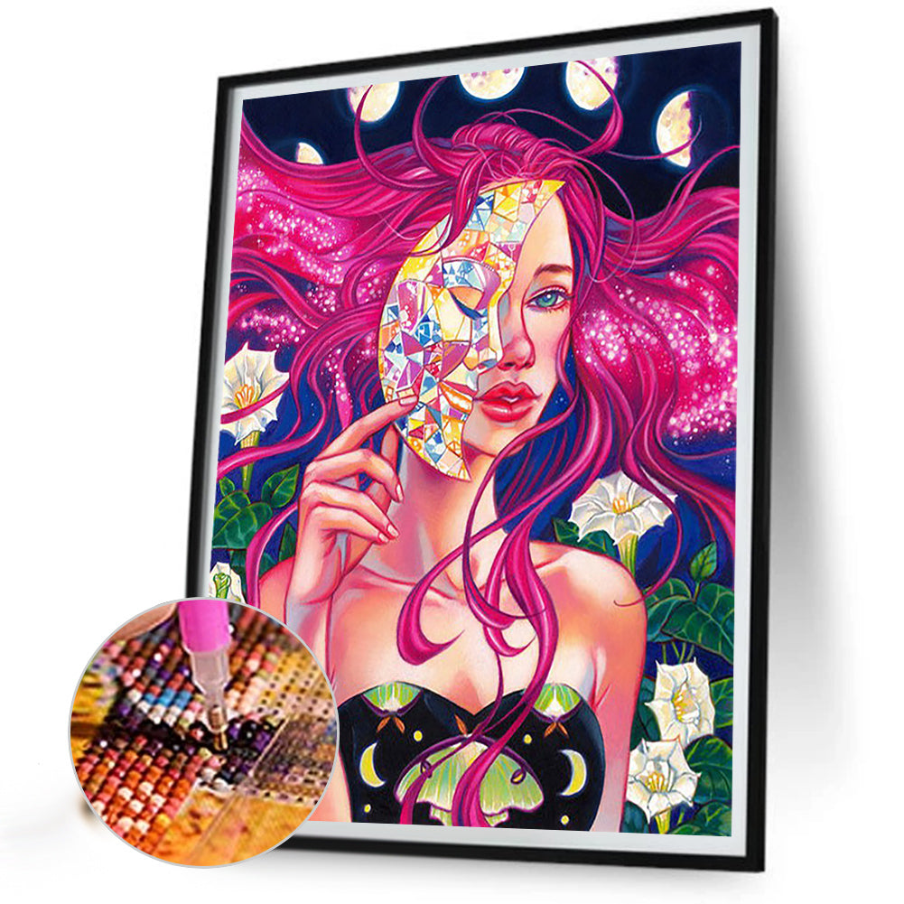 Diamond Painting - Full Round - moon girl (40*50CM)