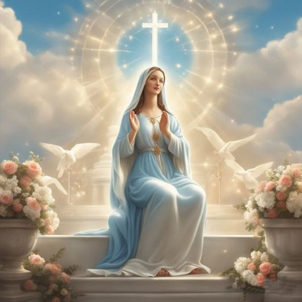 Diamond Painting - Full Round - virgin mary (30*30CM)