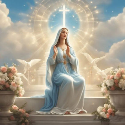 Diamond Painting - Full Round - virgin mary (30*30CM)
