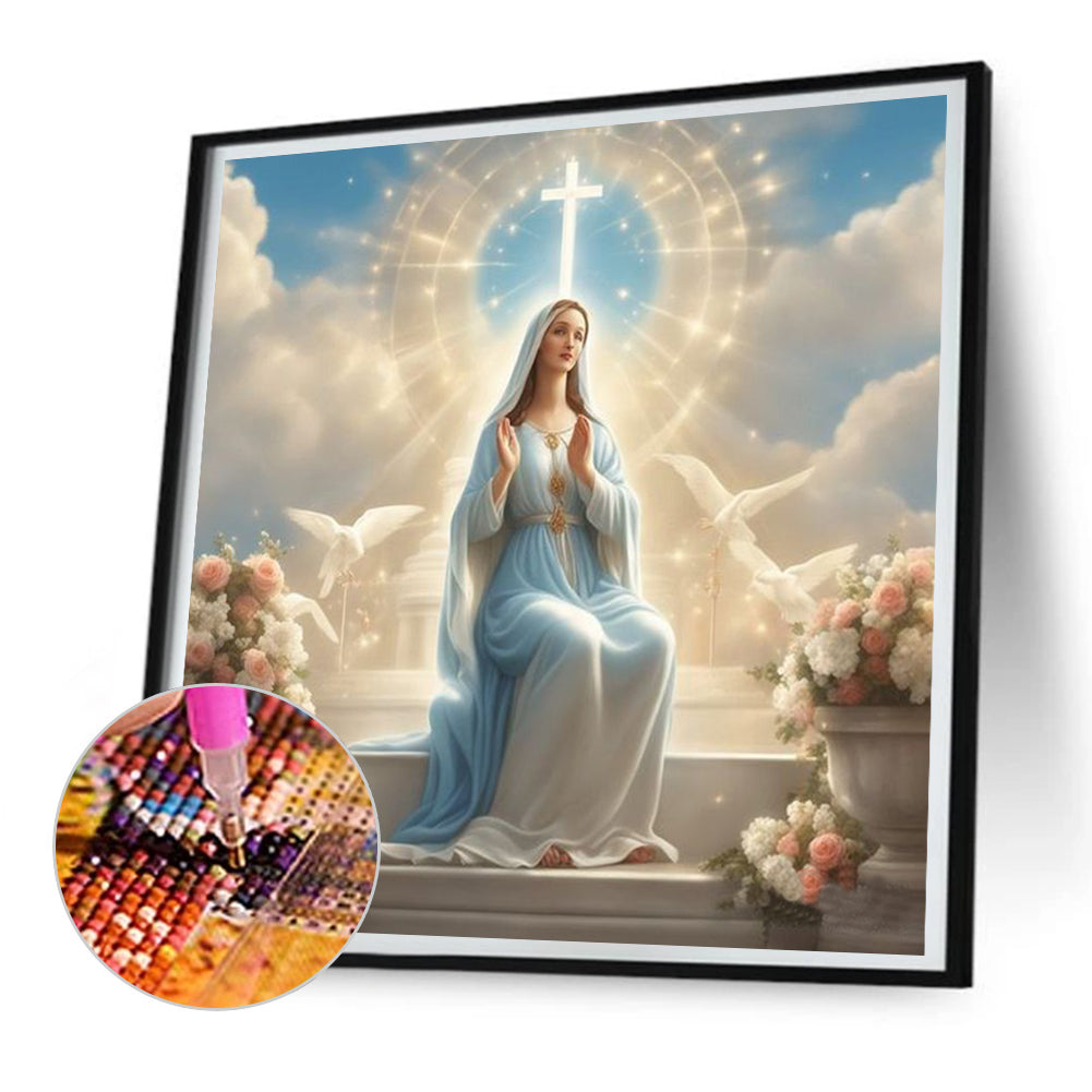 Diamond Painting - Full Round - virgin mary (30*30CM)