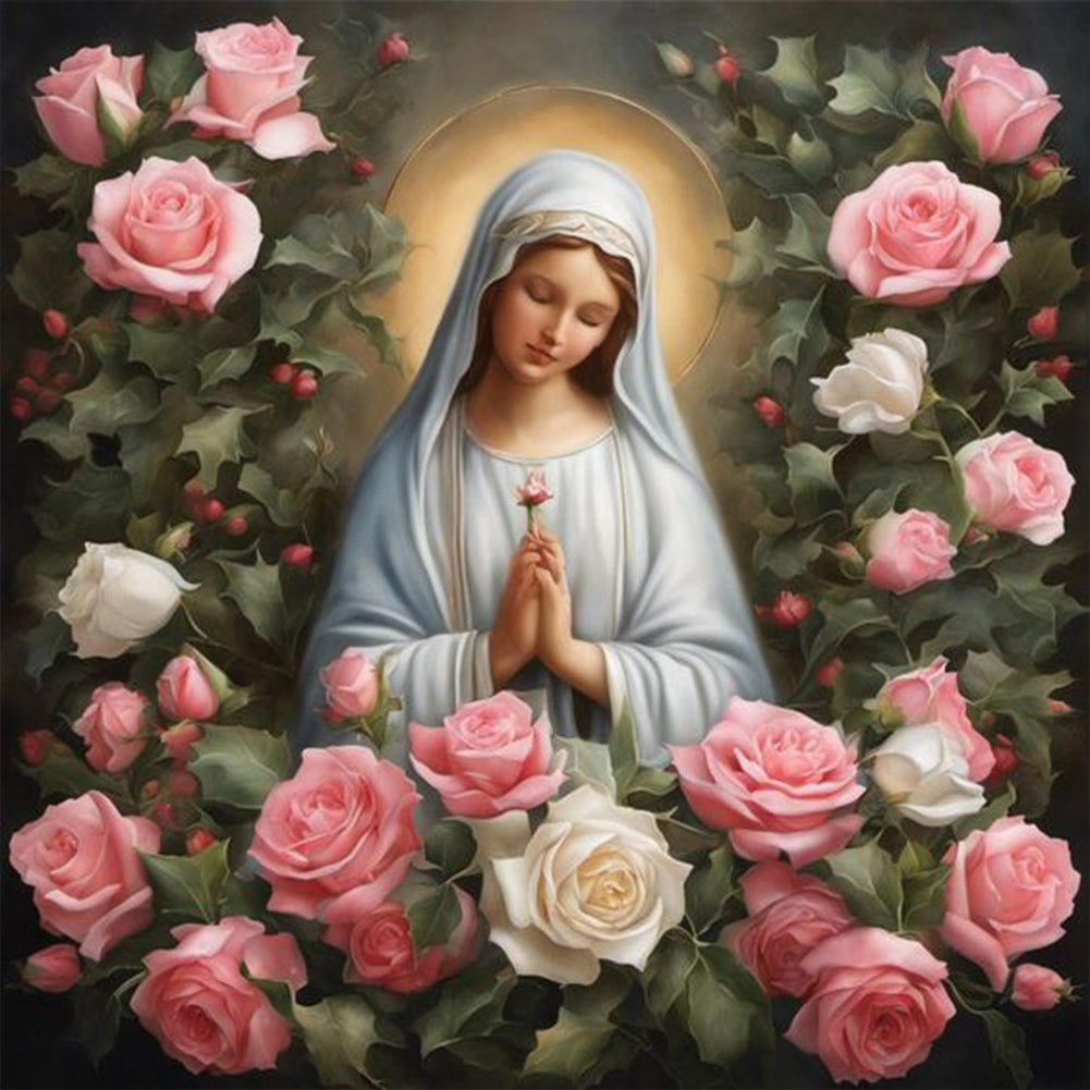 Diamond Painting - Full Round - virgin mary (30*30CM)