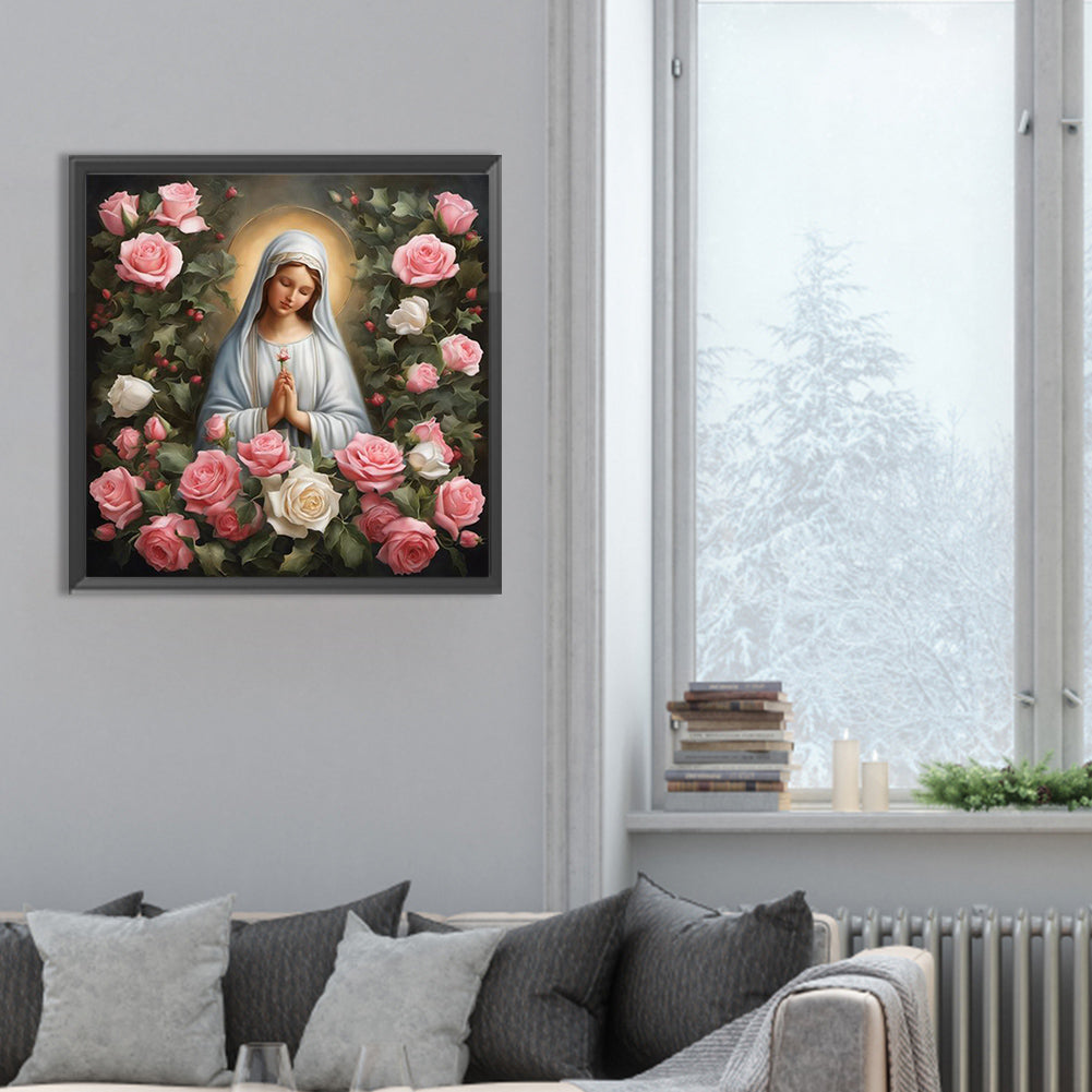 Diamond Painting - Full Round - virgin mary (30*30CM)