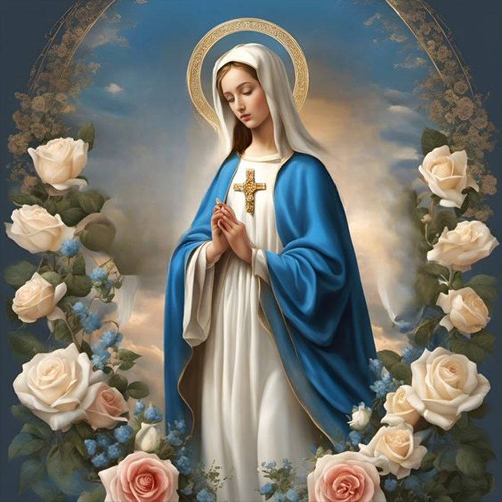 Diamond Painting - Full Round - virgin mary (30*30CM)