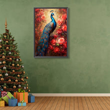 Load image into Gallery viewer, Diamond Painting - Full Round - Peacock and Red Flower (40*60CM)
