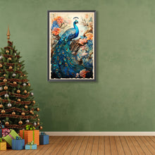 Load image into Gallery viewer, Diamond Painting - Full Round - Peacock and flower tree (40*60CM)
