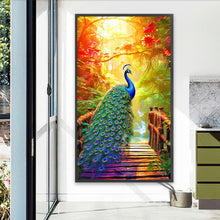 Load image into Gallery viewer, Diamond Painting - Full Round - Peacock under the scorching sun (40*70CM)

