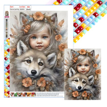 Load image into Gallery viewer, Diamond Painting - Full Square - cute pet girl (30*40CM)
