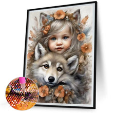 Load image into Gallery viewer, Diamond Painting - Full Square - cute pet girl (30*40CM)
