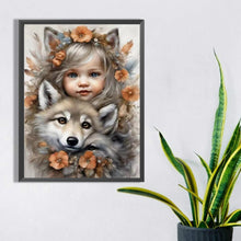 Load image into Gallery viewer, Diamond Painting - Full Square - cute pet girl (30*40CM)

