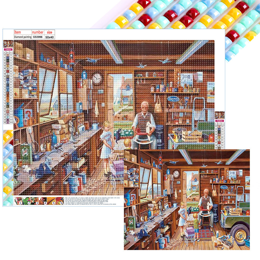 Diamond Painting - Full Square - Cozy tool room (50*40CM)