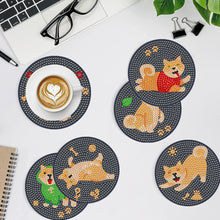 Load image into Gallery viewer, 8 Pcs Acrylic Diamond Painting Coasters with Holder for Beginner (Corgi Puppy)
