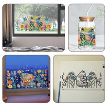 Load image into Gallery viewer, 4 Pcs Animal Cartoon Diamond Sticker Girl Queen Diamond Painting Sticker for Cup
