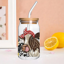 Load image into Gallery viewer, 4 Pcs Animal Cartoon Diamond Sticker Girl Queen Diamond Painting Sticker for Cup
