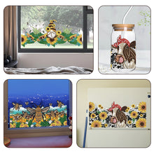 Load image into Gallery viewer, 4 Pcs Animal Cartoon Diamond Sticker Girl Queen Diamond Painting Sticker for Cup
