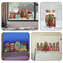 Load image into Gallery viewer, 4 Pcs Animal Cartoon Diamond Sticker Girl Queen Diamond Painting Sticker for Cup
