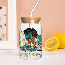 Load image into Gallery viewer, 4 Pcs Animal Cartoon Diamond Sticker Girl Queen Diamond Painting Sticker for Cup
