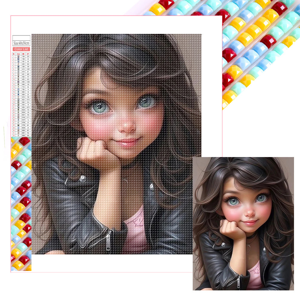 Diamond Painting - Full Square - sweet cool girl (30*40CM)
