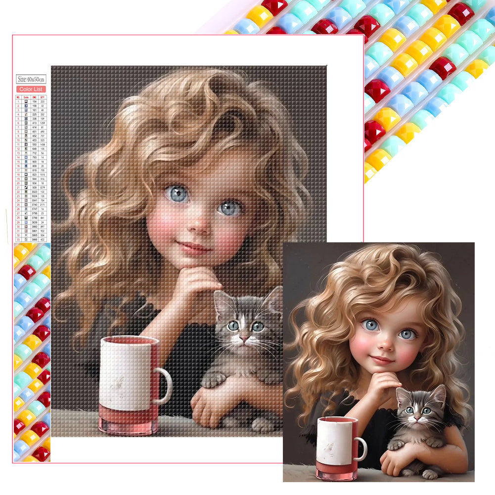 Diamond Painting - Full Square - Cute girl character series (40*50CM)