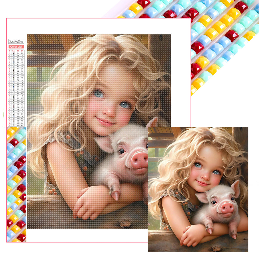 Diamond Painting - Full Square - Cute girl character series (40*50CM)