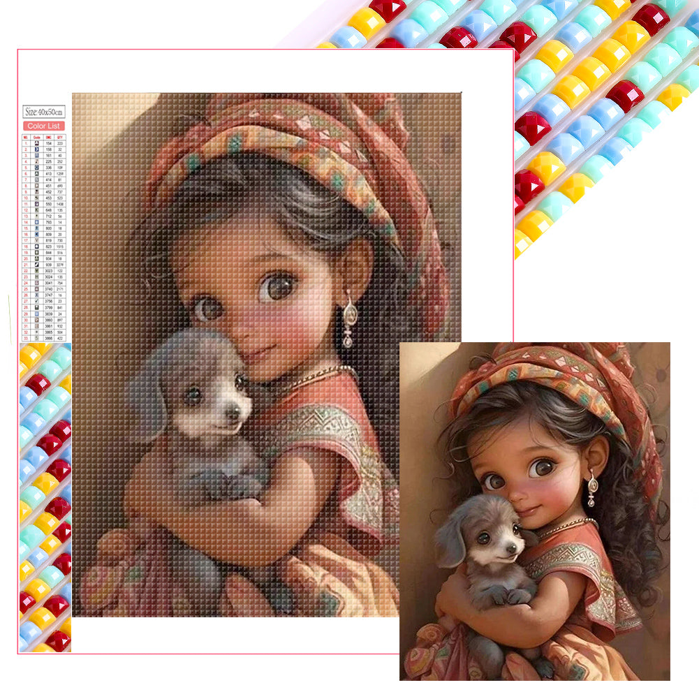 Diamond Painting - Full Square - Cute girl character series (40*50CM)