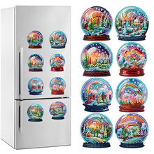 Load image into Gallery viewer, 8 Pcs Diamond Painting Magnets Refrigerator for Adult Kid (Rainbow Crystal Ball)

