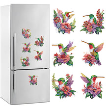 Load image into Gallery viewer, 6 Pcs Diamond Painting Magnets Refrigerator for Adult Kid Beginners(Hummingbird)
