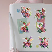Load image into Gallery viewer, 6 Pcs Diamond Painting Magnets Refrigerator for Adult Kid Beginners(Hummingbird)
