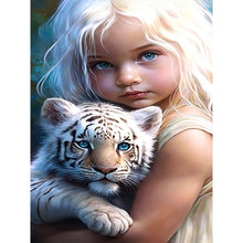 Load image into Gallery viewer, Diamond Painting - Full Round - sweet cool girl (30*40CM)
