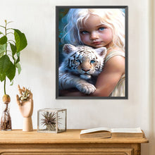 Load image into Gallery viewer, Diamond Painting - Full Round - sweet cool girl (30*40CM)
