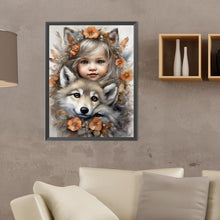 Load image into Gallery viewer, Diamond Painting - Full Round - cute pet girl (30*40CM)
