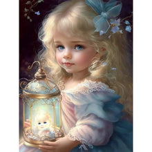 Load image into Gallery viewer, Diamond Painting - Full Round - cute pet girl (30*40CM)
