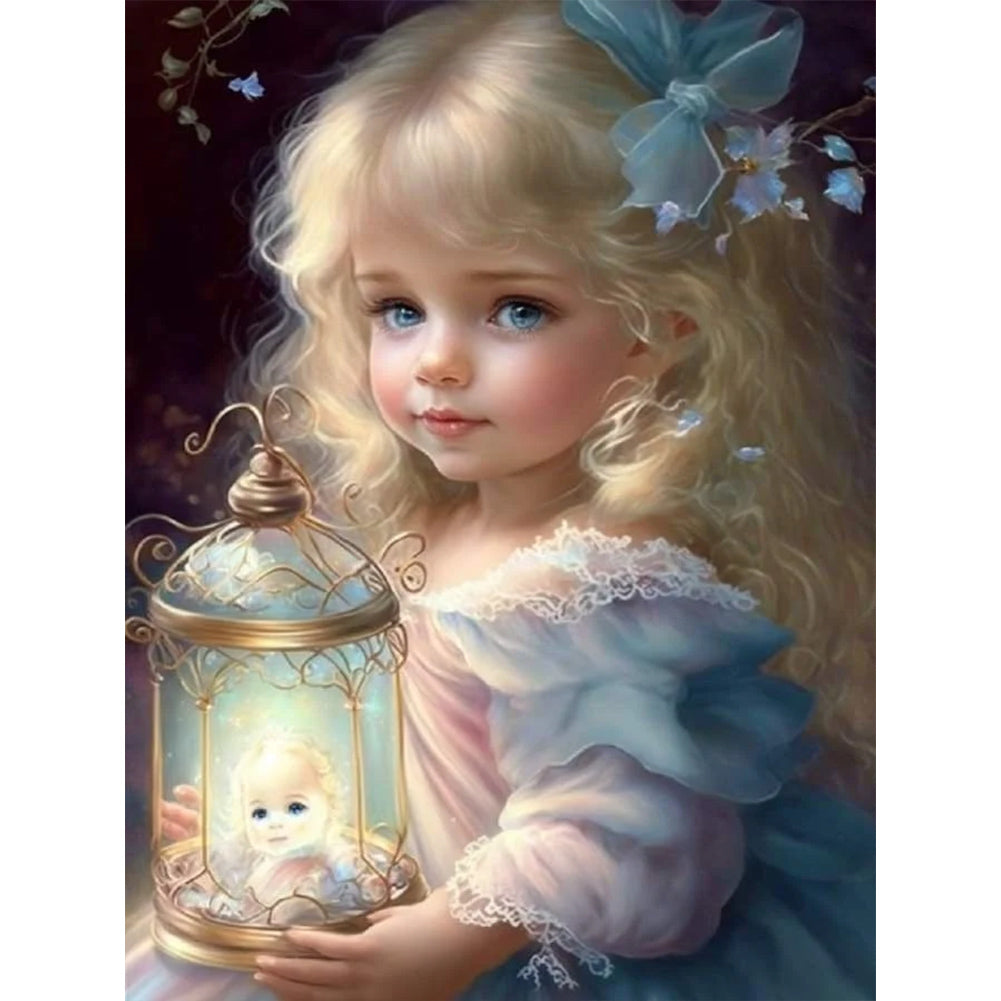 Diamond Painting - Full Round - cute pet girl (30*40CM)